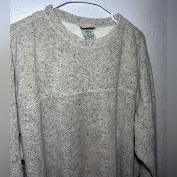 RARE Vintage LL Bean Sherpa Fleece Pullover Sweater Mens XL Tall 0 Bkw2 Marled - Picture 3 of 8